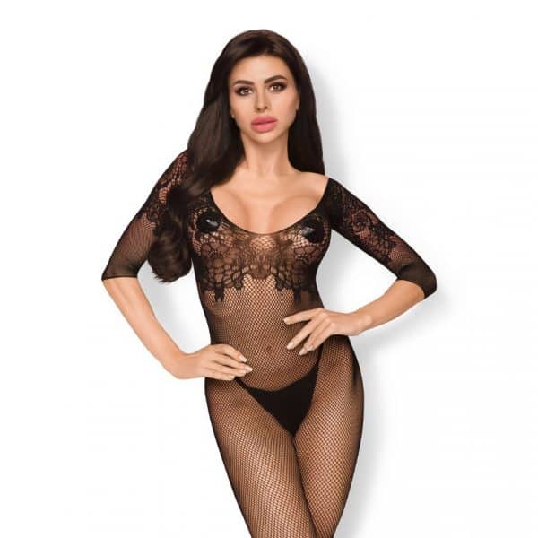 Bodystocking mit floralem Muster